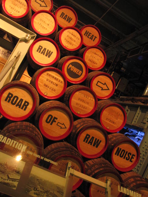 The tour included videos of how the coopers used to make by hand the barrels Guinness was transported in. Really amazing craftsmen!