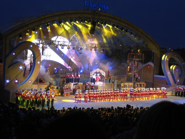 Young Canadians performing in the Grandstand Show Young Canadians performing in the Grandstand Show